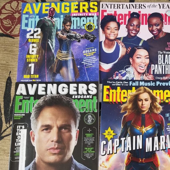 Entertainment Weekly Lot of 6, Avengers, Captain Marvel Deadpool 2 Black Panther - Picture 2 of 8